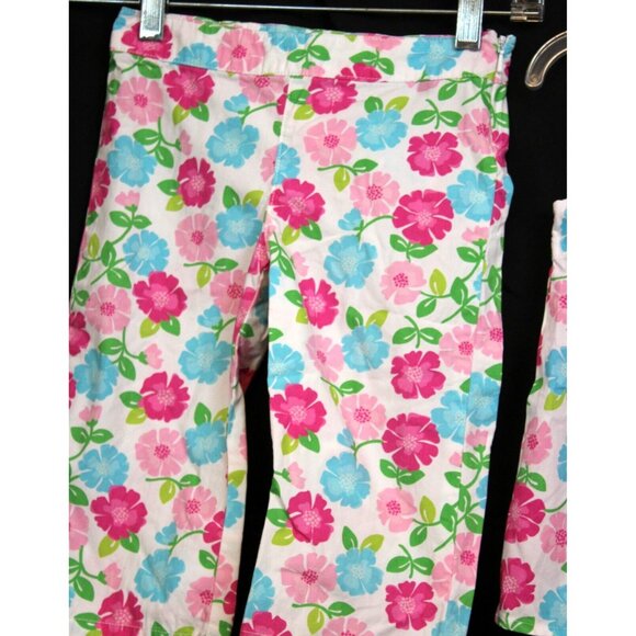 2008 Gymboree Tennis Match Outfit sz 4 Girl Tank Top Pants Flower Colorful Pleat - Picture 2 of 6